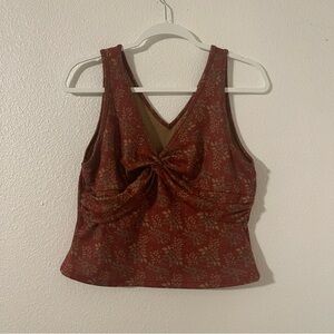 Cider Women’s XL Rust Floral Tank Top